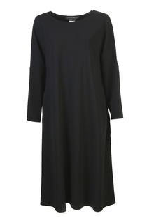 Черное платье с длинными рукавами Marina Rinaldi