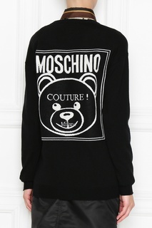 Кардиган с логотипом на спине Moschino