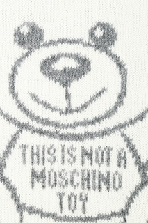 Серый джемпер с узором и логотипом Moschino