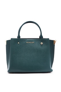 Зеленая сумка с золотистым логотипом Arielle Michael Michael Kors