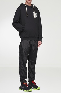 Черное худи с отделкой Maison Margiela
