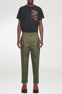 Брюки оттенка хаки с подворотами Acne Studios