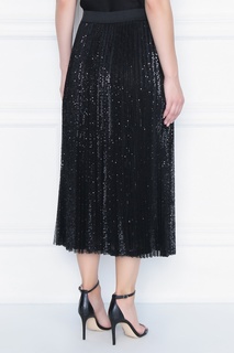 Черная плиссированная юбка с пайетками Marina Rinaldi