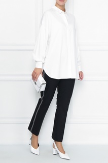 Черные брюки с контрастной строчкой Marina Rinaldi