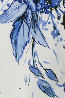 Белые брюки с цветочным принтом Marina Rinaldi