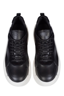Черные кожаные кроссовки Gumboy Valentino