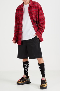 Черные носки с логотипами Off White