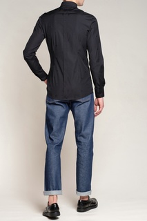 Черная рубашка с фирменным паттерном Dolce & Gabbana