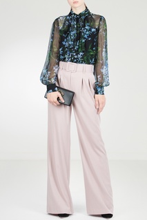 Светло-розовые брюки с широким поясом Blumarine