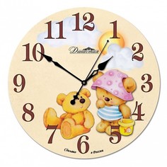 Настенные часы (33x33x4 см) Медвежата 01-024 Династия