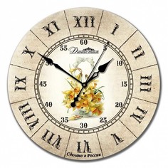 Настенные часы (33x33x4 см) Нарцисс 02-016 Династия