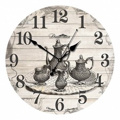 Настенные часы (33x33x4 см) Чаепитие 02-004 Династия