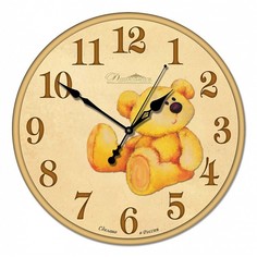 Настенные часы (33x33x4 см) Медвежонок 01-009 Династия