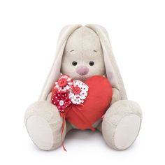 Мягкая игрушка Budi Basa Город Зайка Ми с красным сердечком 18 см