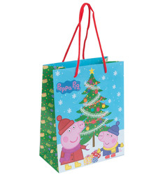 Подарочный пакет Peppa Pig Пеппа зимой, 23 х 18 см
