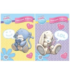 Набор цветного картона А4 8 листов Action Tatty Teddy Action!