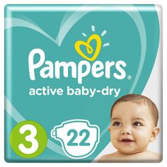 Подгузники Pampers Active Baby-Dry Размер 3 (6-10 кг) шт.