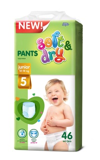 Подгузники-трусики Helen Harper Soft & Dry junior (12-18 кг) шт.