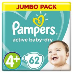 Подгузники Pampers Active Baby-Dry Размер 4 + (10-15 кг) шт.