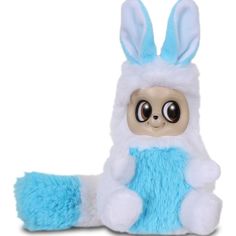 Интерактивная игрушка Bush Baby World белая с голубым 17 см