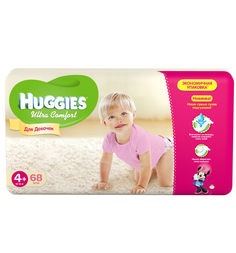 Подгузники Huggies Ultra Comfort Mega 4+ для девочек (10-16 кг) шт.
