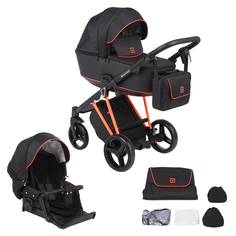 Коляска 2 в 1 Adamex Cristiano Fluo Orange