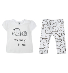 Комплект футболка/брюки Crockid Слоники и звезды