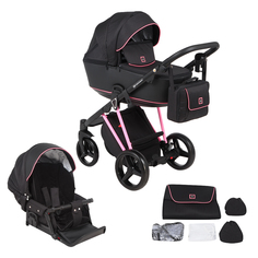 Коляска 2 в 1 Adamex Cristiano Fluo Pink