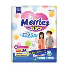 Подгузники-трусики Merries ночные XXL (15-28 кг) шт.