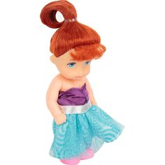 Кукла Игруша Princess Рыжая в фиолетово-голубом платье