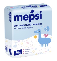 Пеленки Mepsi впитывающие 60х90 см, 20