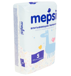 Пеленки Mepsi впитывающие 60х60 см, 5