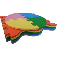 Коврик-пазл Eco-cover Бортики (16 дет.) 33 х 18 см