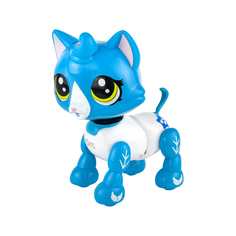 Интерактивная игрушка 1Toy Робо-котенок, синий/белый