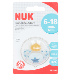 Соска-пустышка Nuk Trendline Adore латекс, 6-18 месяцев