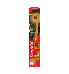Зубная щетка Colgate 360. Золотая С древесным углем