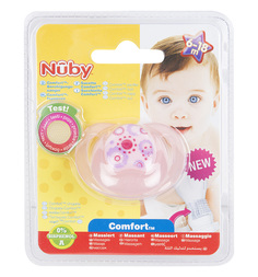 Пустышка Nuby Natural Flex силикон, с 6 месяцев