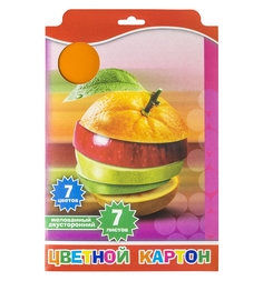 Набор цветного картона Action Фрукты А4 7 листов Action!