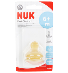 Соска Nuk First Choice Plus M, латекс, с 6 мес