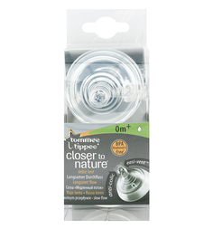 Соска Tommee Tippee Closer to nature медленный поток, силикон, с рождения