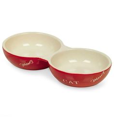 Миска для кошек Nobby двойная, принт: Cat