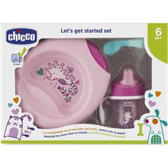 Набор посуды для кормления Chicco 4 предмета