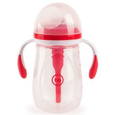 Бутылочка Happy Baby антиколиковая с ручками и силиконовой соской полипропилен, 300 мл