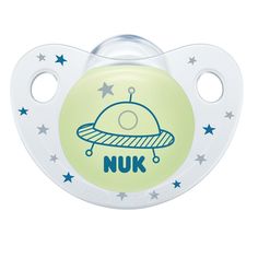 Соска-пустышка Nuk Night&Day Ракет силикон, 0-6 месяцев