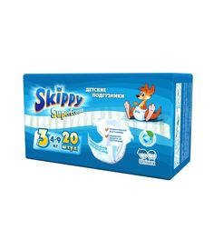 Подгузники Skippy для детей Super Econom р. 3 (4-9 кг) шт.