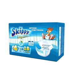 Подгузники Skippy для детей Super Econom р. 4 (7-18 кг) шт.