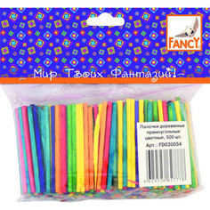 Палочки деревянные Fancy Creative прямоугольные цветные 500 шт.