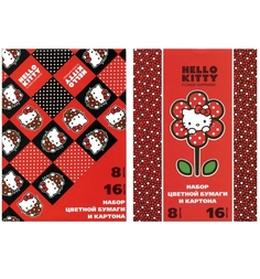 Набор цветной бумаги и картона А4 16 листов Action Hello Kitty 8 цветов Action!