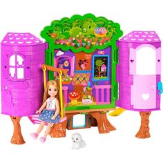 Игровой набор Barbie Семья Barbie Домик на дереве Челси 15 см
