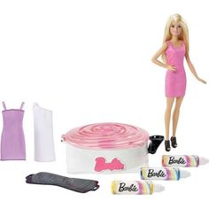Игровой набор Barbie для создания цветных нарядов и кукла 29 см